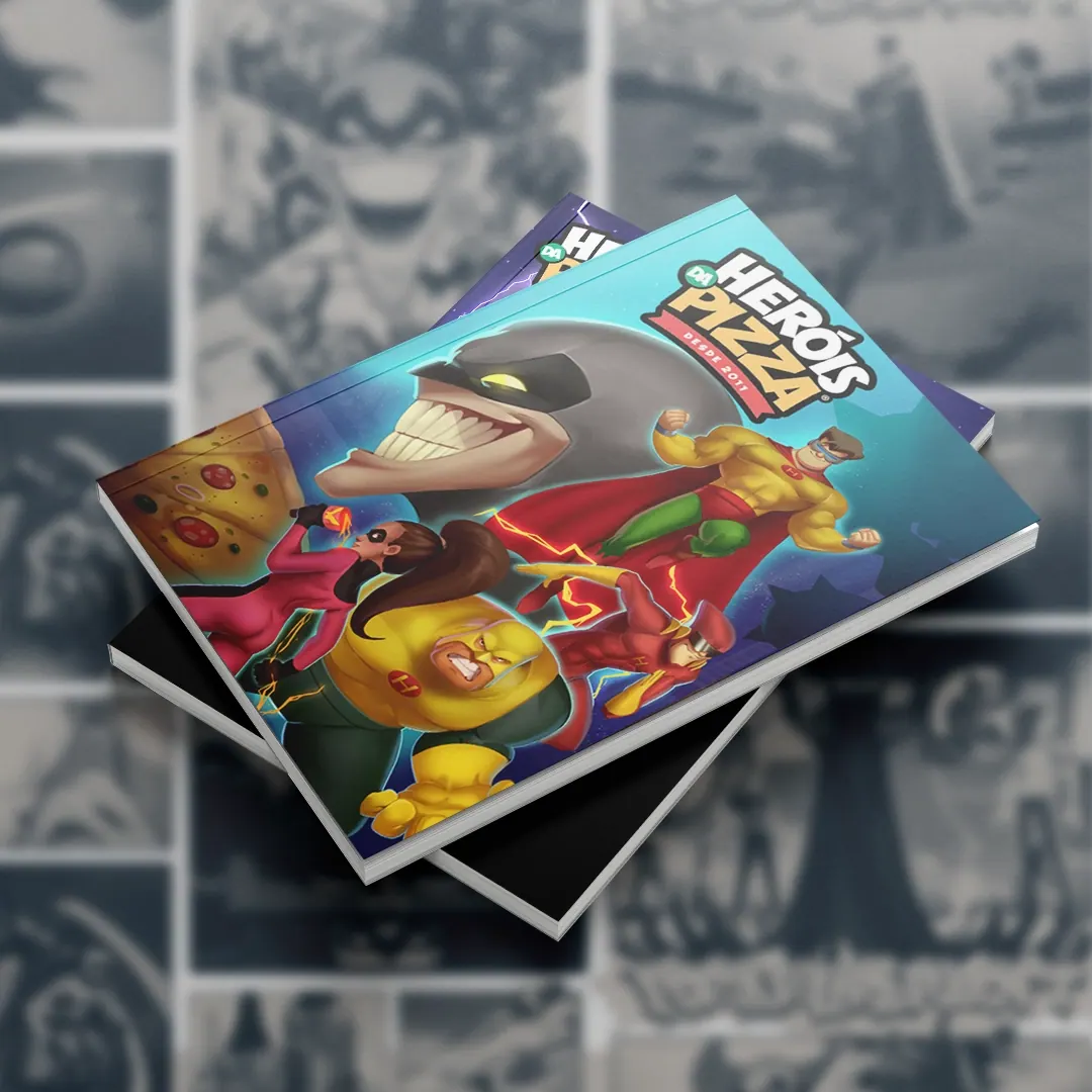 Preview do universo Heróis da Pizza criado pela Belli Studio
