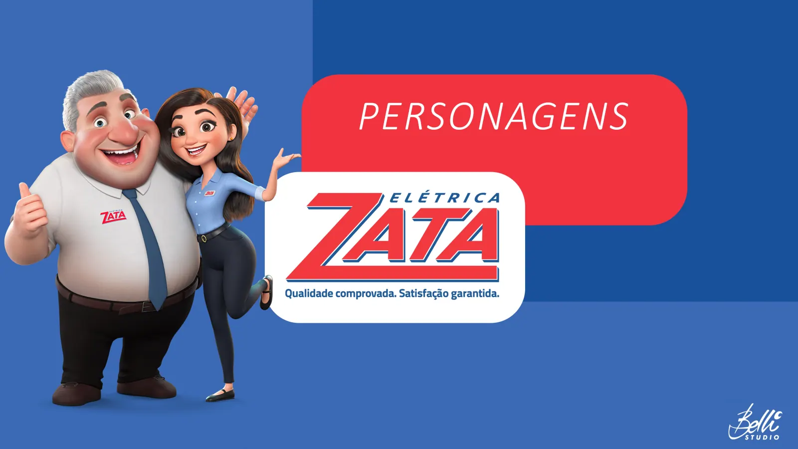 Banner de divulgação da Elétrica Zata criado pela Belli Studio